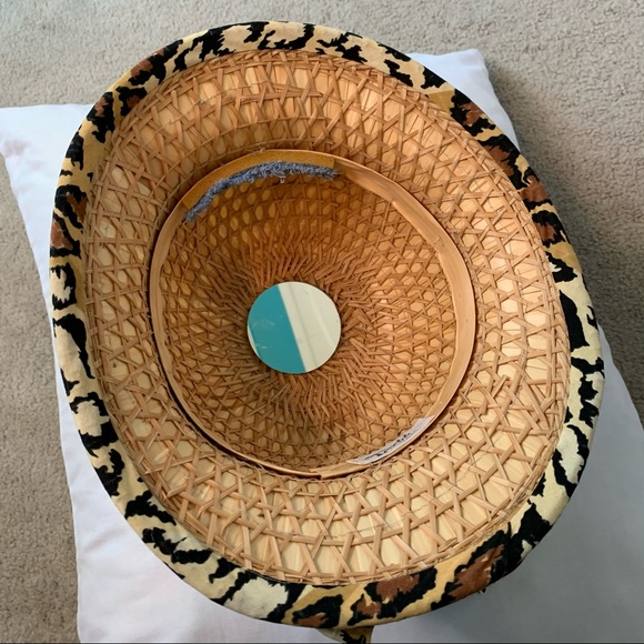 NWOT vtg French straw pith helmet aka 1950s coolie - Picture 4 of 6